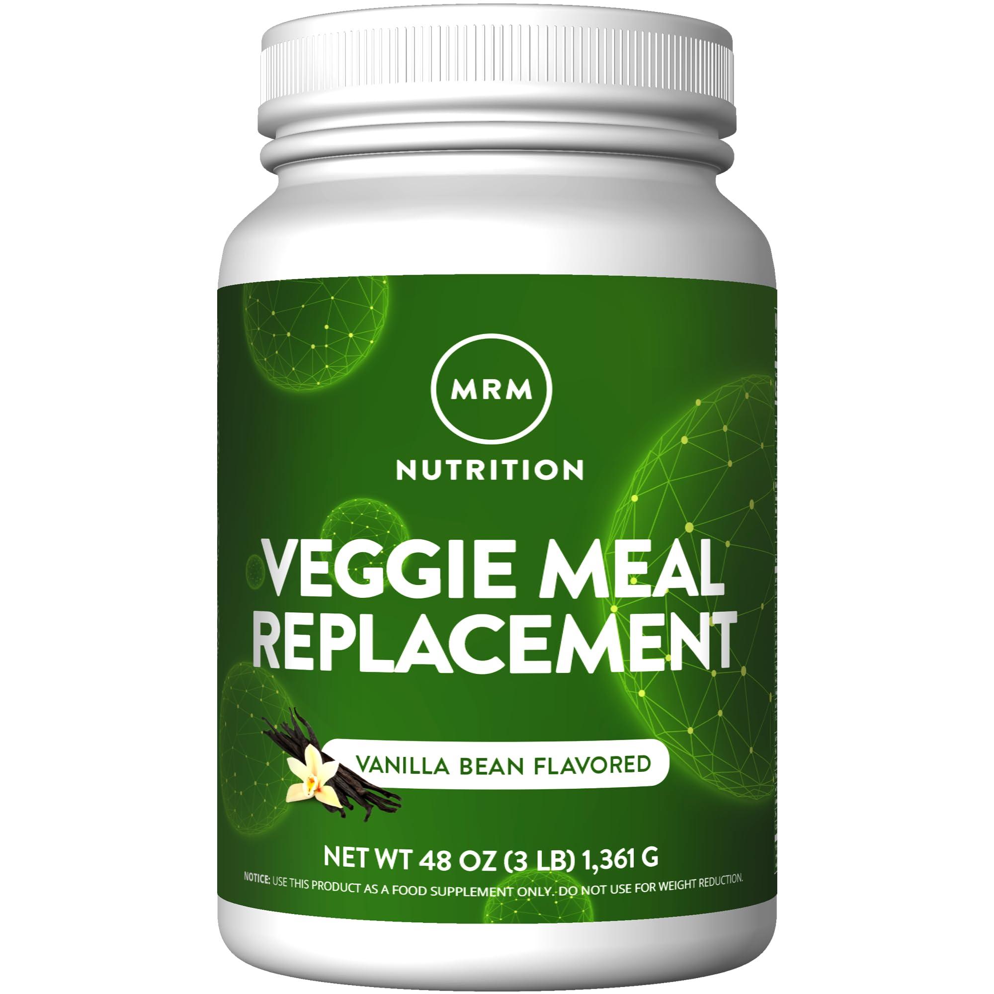 MRM MRM Nutrition Veggie Meal Replacement Protein | Vanilla Bean Flavored | 22g complete plant based protein | Meal on-the-go | Mediate hunger | Balanced macronutrient formula | 28 servings