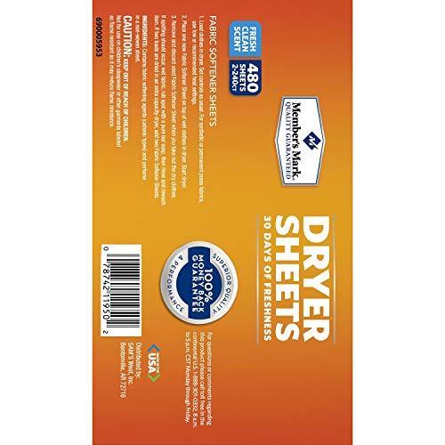 Members Mark Member's Mark Fabric Softener Sheets (480 ct.)