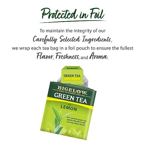 Bigelow Tea Bigelow Tea Green Tea with Lemon, Caffeinated Tea with Green Tea and Lemon, 20 Count Box (Pack of 6), 120 Total Tea Bags