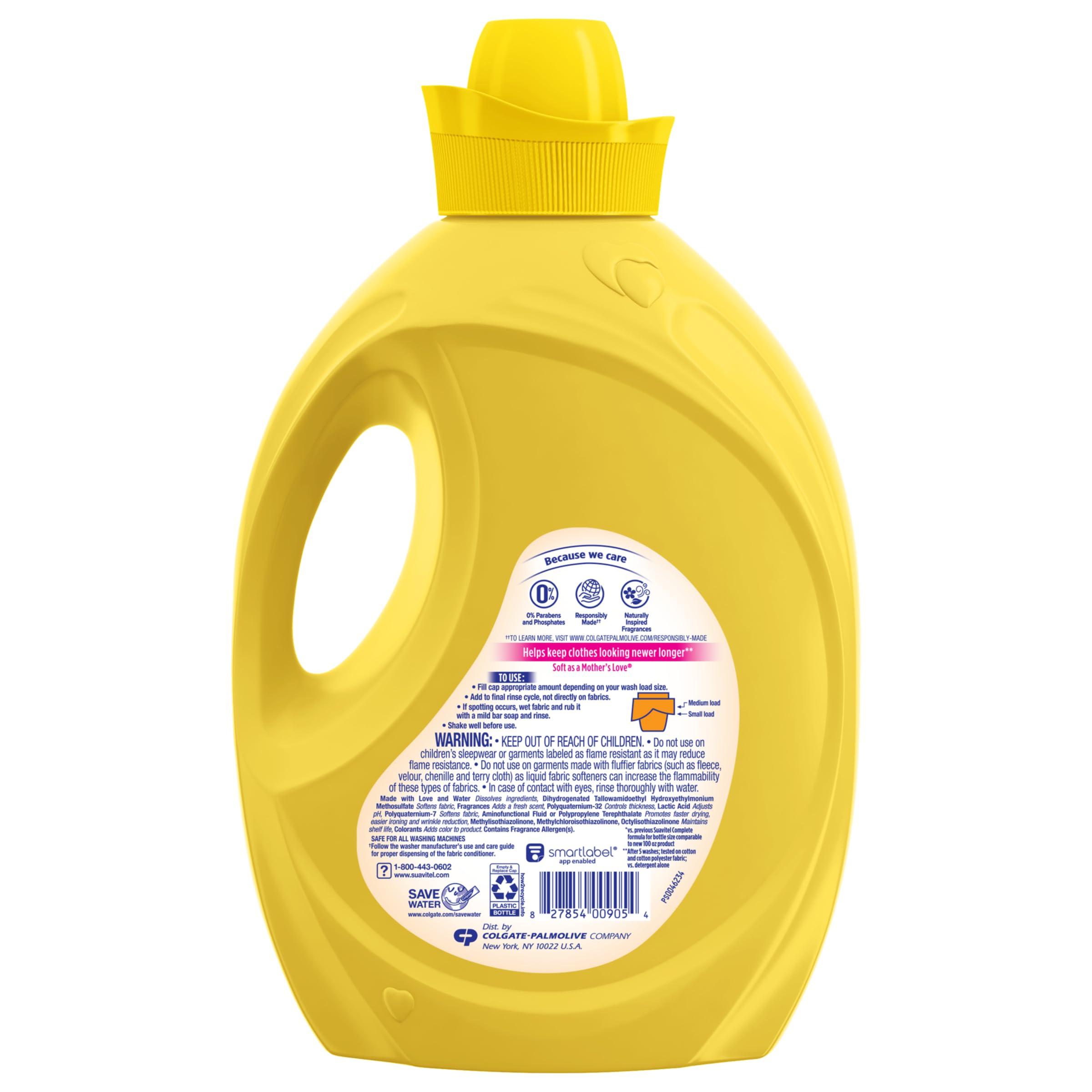 Suavitel Suavitel Complete Liquid Fabric Conditioner, Laundry Fabric Softener with Fabric Protection Technology, Morning Sun, 100 fl oz, Enough Liquid For 100 Small Loads (Pack of 2)