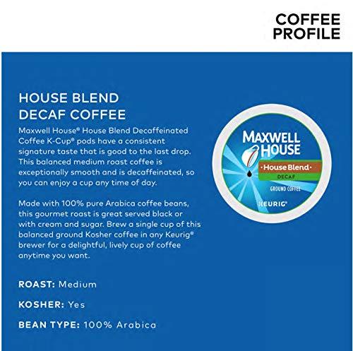 MAXWELL HOUSE Maxwell House, Decaf House Blend Coffee Keurig K-Cups, 96 Count