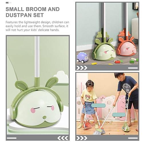 Holibanna Holibanna 1 Set Kids Toys Desktop Cleaning Tools Child Broom Housekeeping Cleaning Tool for Kids Broom Helper Small Cleaning Dustpan Broom and Dustpan Cartoon Household Products Pp Toddler