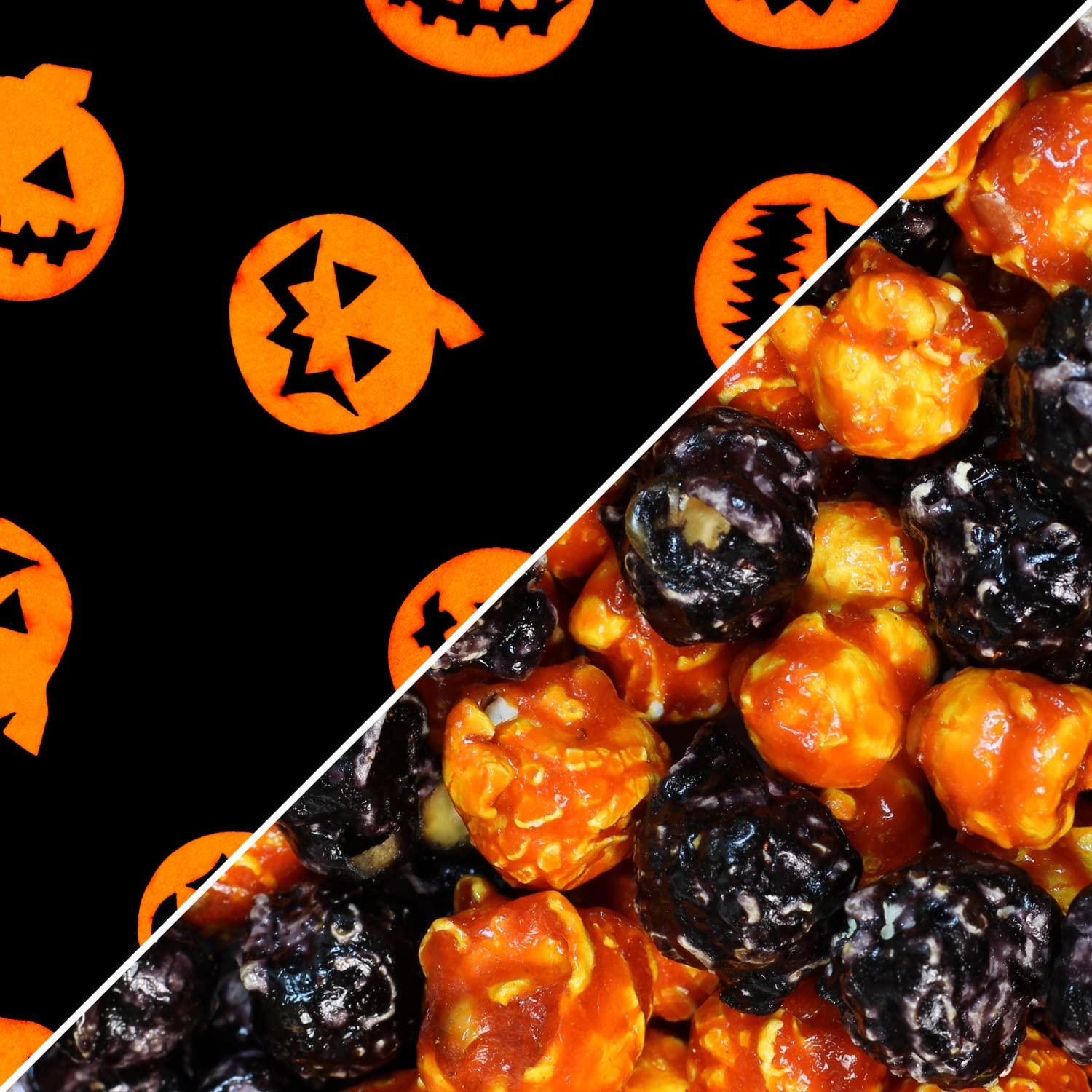 It's Delish Spooky Pop Halloween Black & Orange Popcorn by It's Delish, 8 Oz Bulk Bag | Bulk Gourmet Air Popped Pop Corn Snack - Fruity Orange Themed Candy Confetti | Birthday Party, Events – Vegan, Kosher
