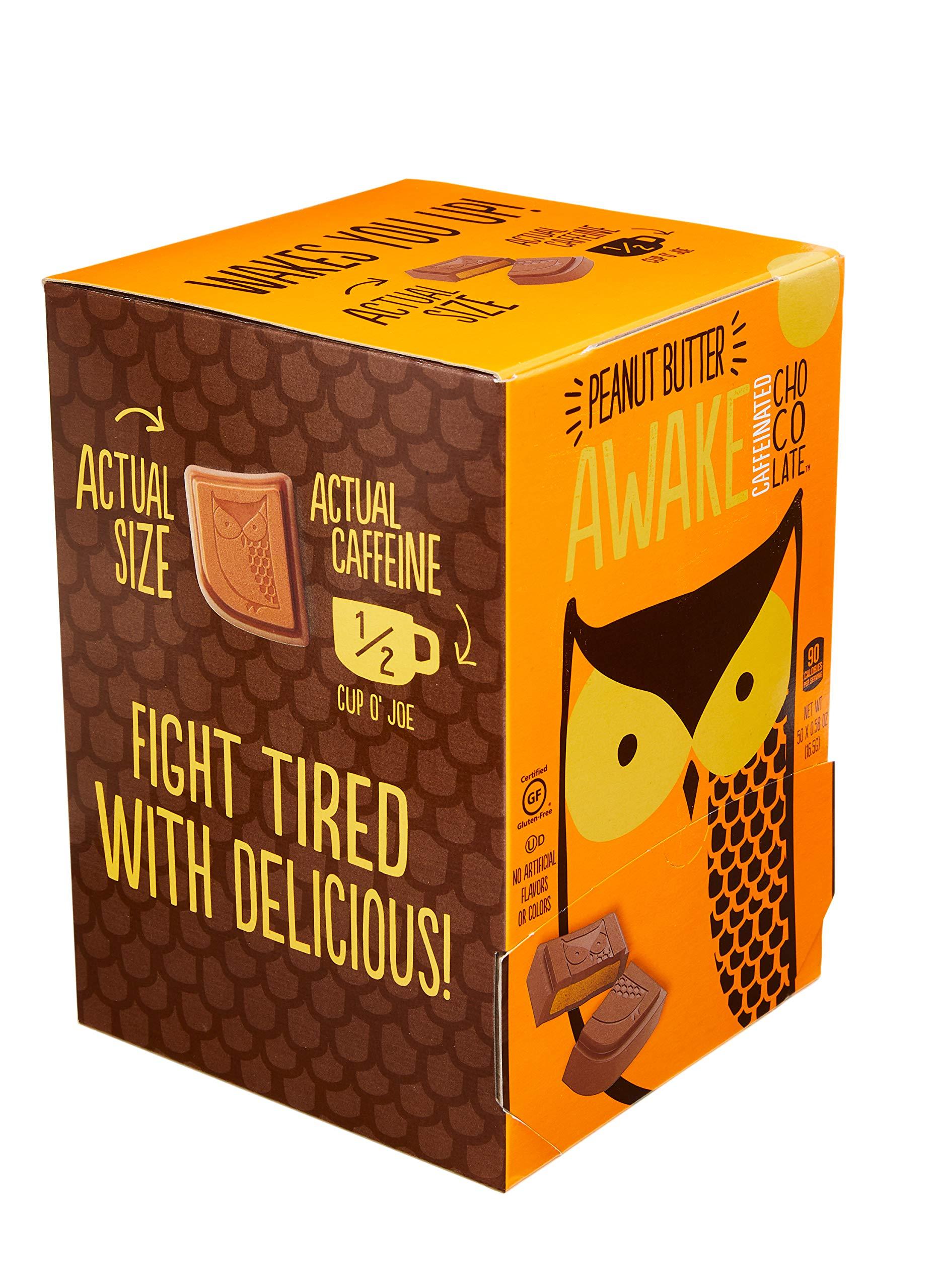 AWAKE Caffeinated Chocolate Awake Caffeinated Chocolate Energy Bites, Peanut Butter, 300 Count