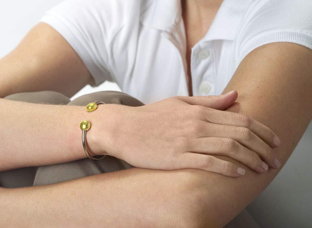 QRAY QRAY Combo Standard Steel Golf Athletic Bracelet Men Women C-Shaped Health Wellness Bracelet (Medium: 7"~7.75")