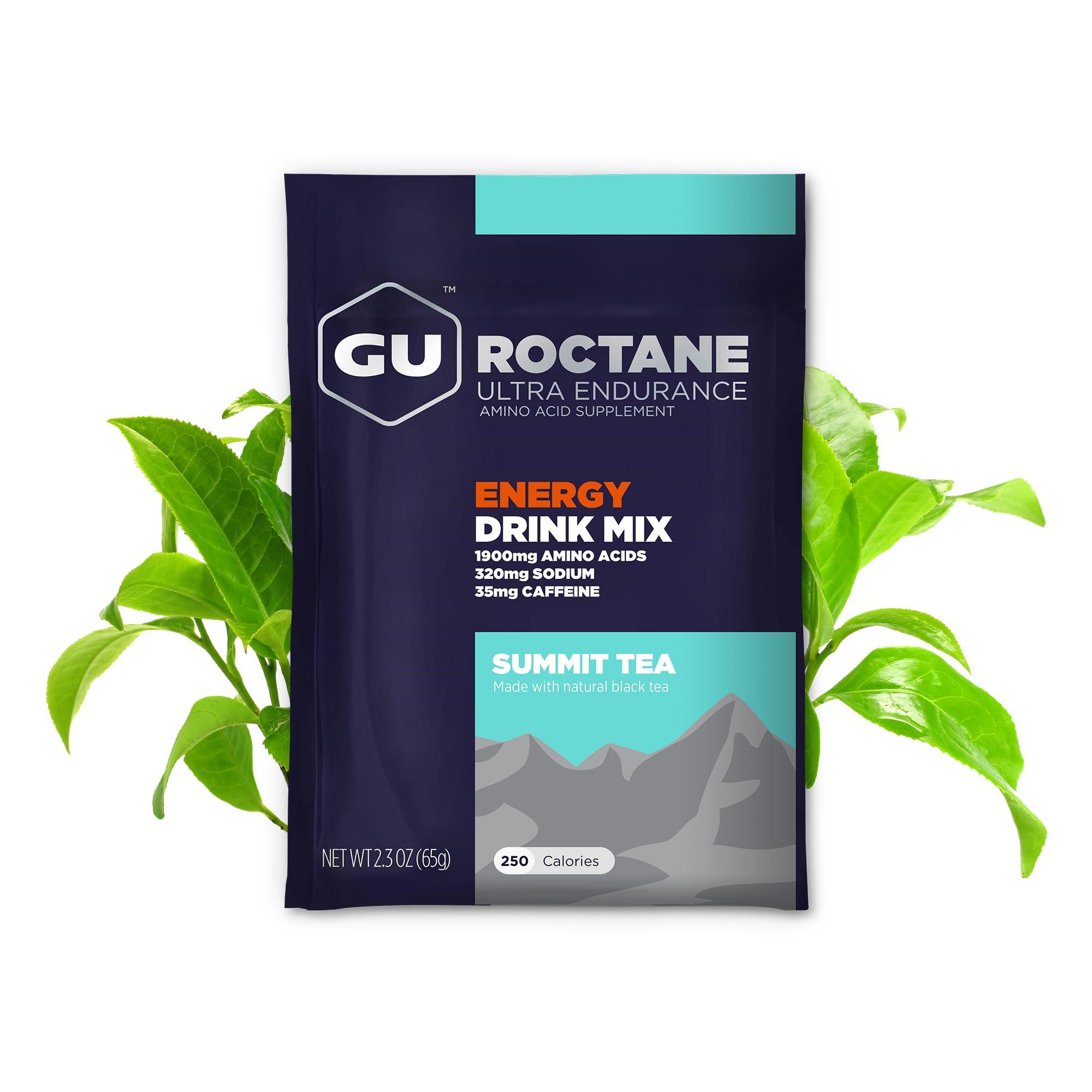 GU Energy GU Energy Roctane Ultra Endurance Energy Drink Mix, Vegan, Gluten-Free, Kosher, and Dairy-Free n-the-Go Energy for Any Workout, 10 Single-Serving Packets, Summit Tea