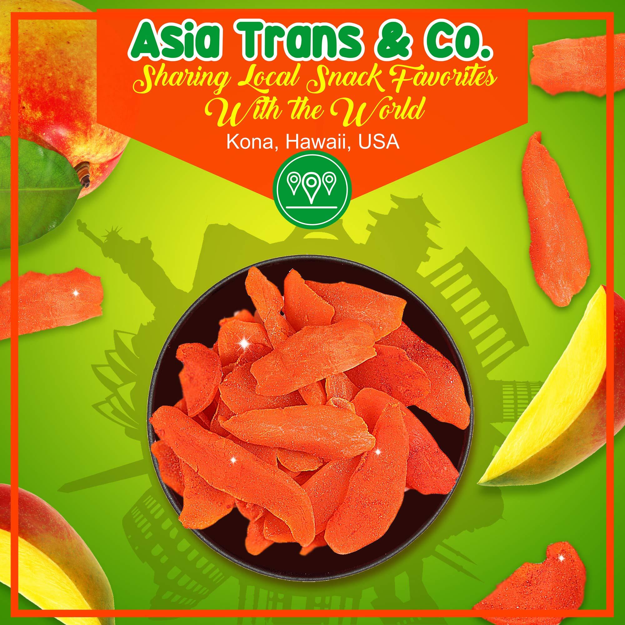 Asia Trans & Co. Asia Trans Li Hing Mui Dried Mango | Hawaiian Favorite | Naturally Sweet Dried Fruit Candy with Asian Plum Powder