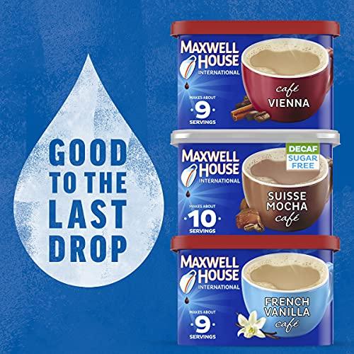 MAXWELL HOUSE Maxwell House International Vienna Café-Style Instant Coffee Beverage Mix (8 ct Pack, 9 oz Canister)