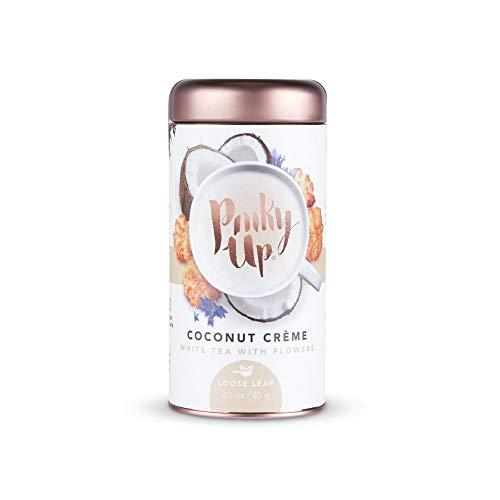 Pinky Up Pinky Up Coconut Crème Loose Leaf Tea | White Tea, 15-30 mg Caffeine Per Serving, Naturally Calorie & Gluten Free | 2.8 Ounce Tin, 25 Servings