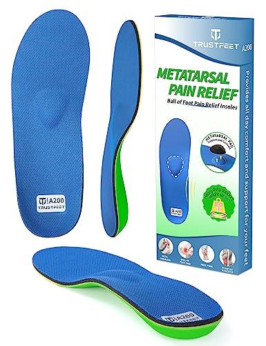Trustfeet Trustfeet Heavy Duty Support Metatarsal Pain Relief Insoles for Metatarsalgia,Morton\'s Neuroma,Ball of Foot Pain Relief,Plantar Fasciitis,Arch Support Orthotics Shoe Inserts for Man Women-J