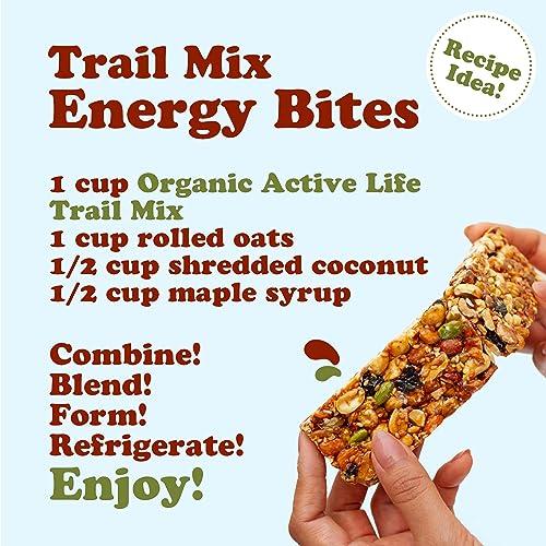 Food to Live Food to Live Organic Active Life Trail Mix, 8 Ounces  Raw and Non-GMO Snack Mix Contains Cashews, Pumpkin Seeds, Apricots, Hazelnuts, Almonds. Vegan Superfood, Kosher, No Added Sugar, Bulk