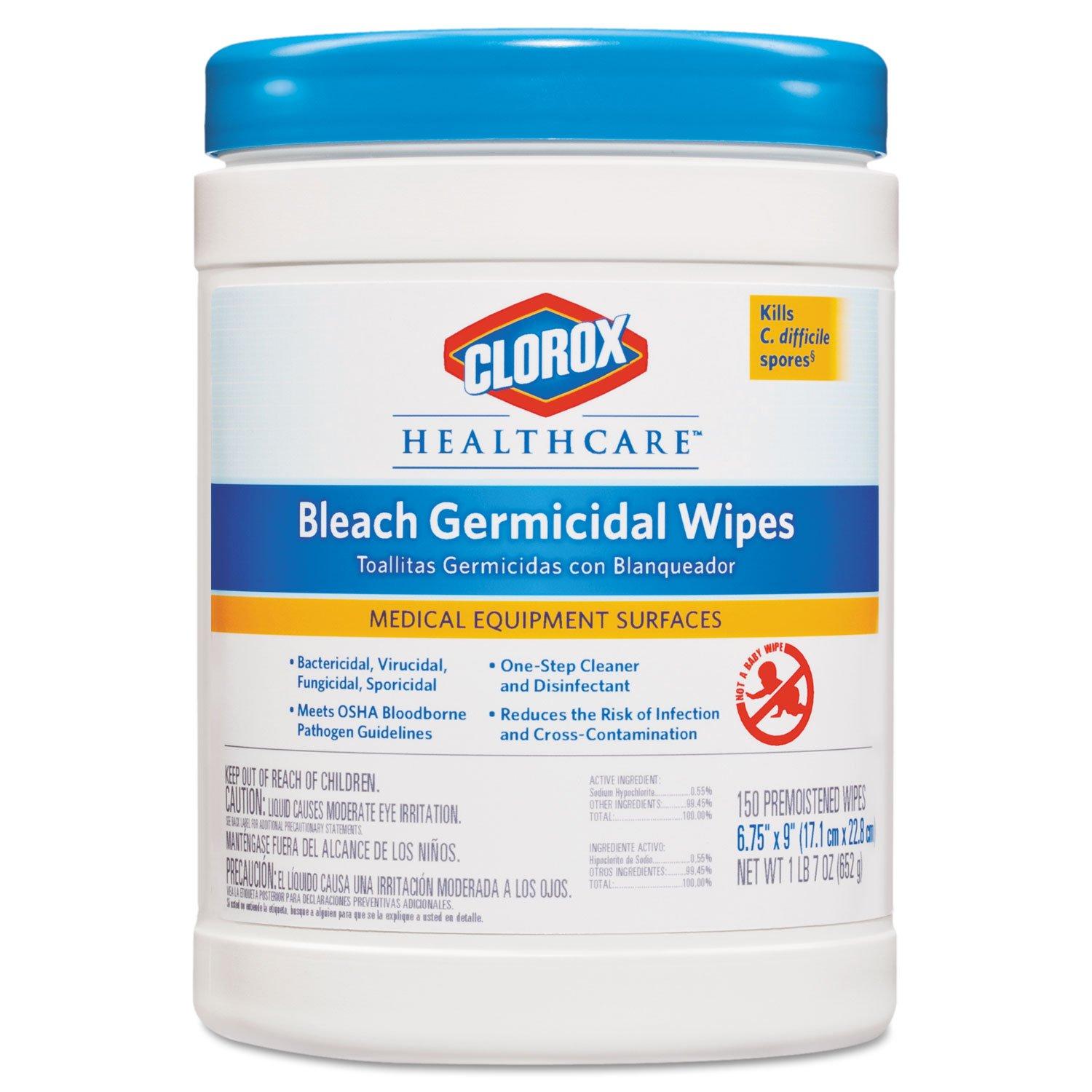 Clorox COX30577 - Clorox Healthcare Bleach Germicidal Wipes