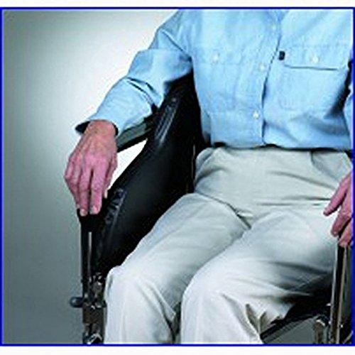 Skil-Care Skil-Care Single Snug Support Wheelchair Cushion, Soft Foam Wheelchair Bolster, 16\" L x 6\" H Front x 15\" H Back, Prevents Side Slipping, Standard Size, Black, 706309