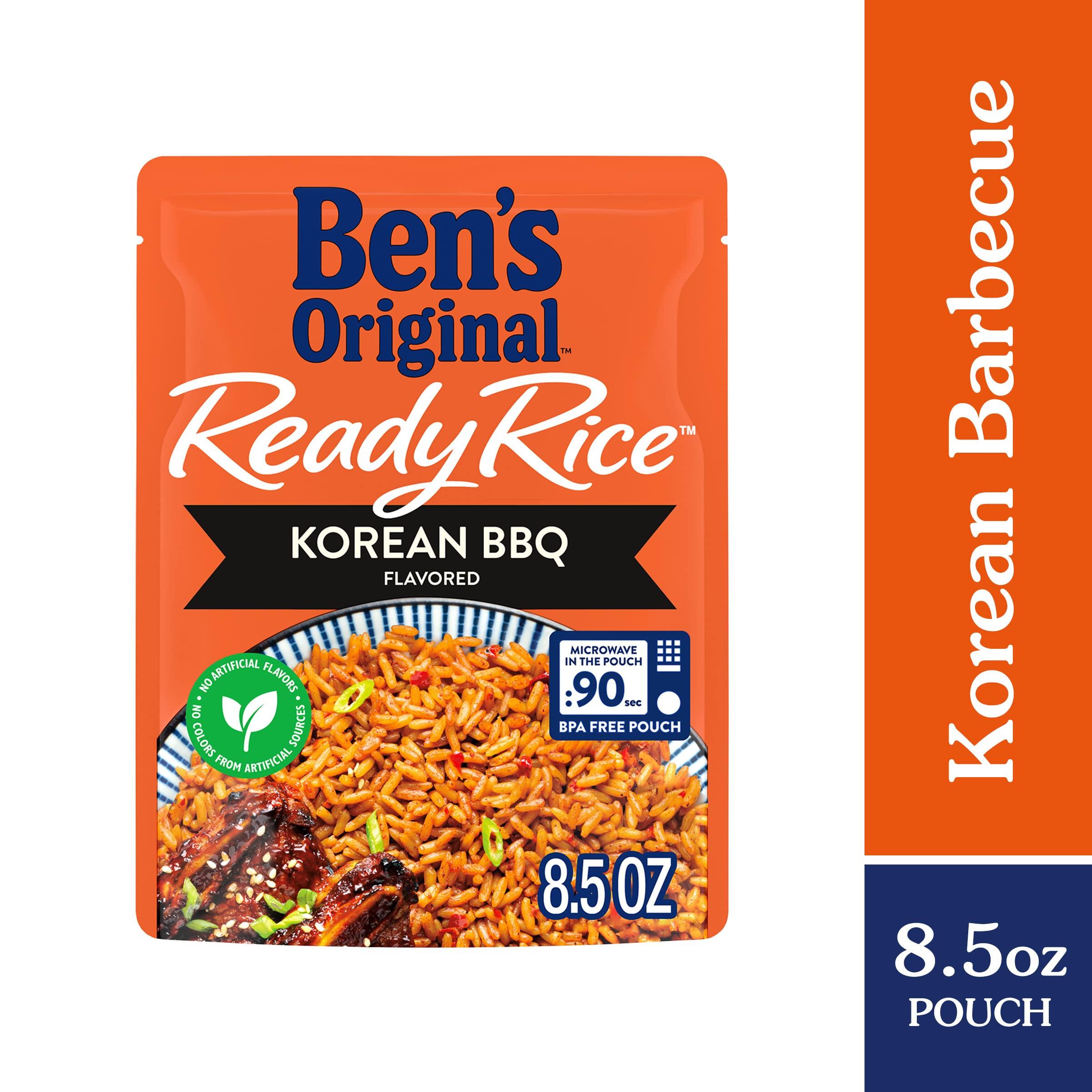 BEN'S ORIGINAL BEN'S ORIGINAL Ready Rice Korean BBQ Flavored Rice, Easy Dinner Side, 8.5 OZ Pouch (Pack of 12)