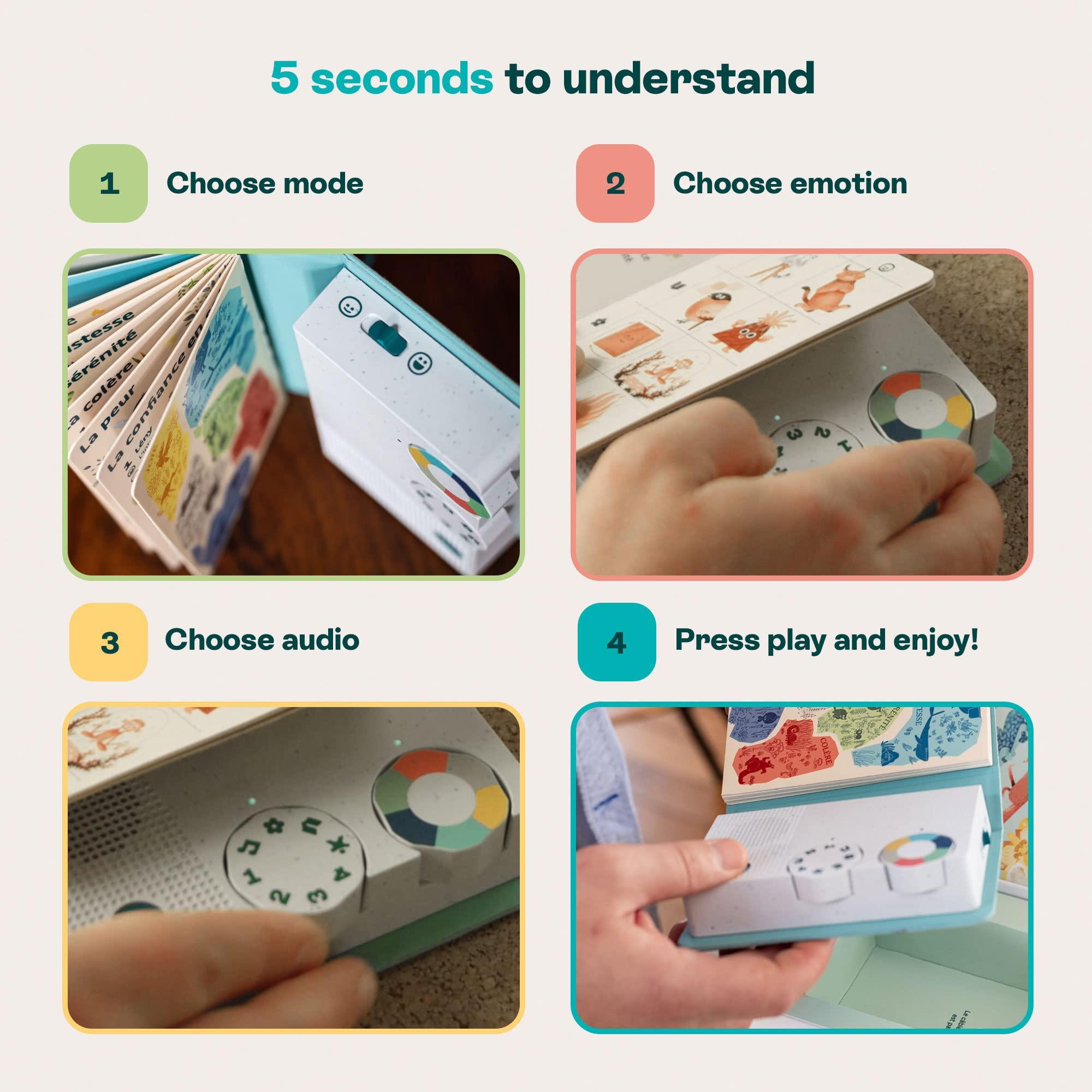 Hoom HoomKid Story Box Children\'s Audio Player - Stories, Meditation, Music, Workout for Kids - Relax & Sleep - Ages 3 to 10 - Screen Free & Disconnected, Emotional Management