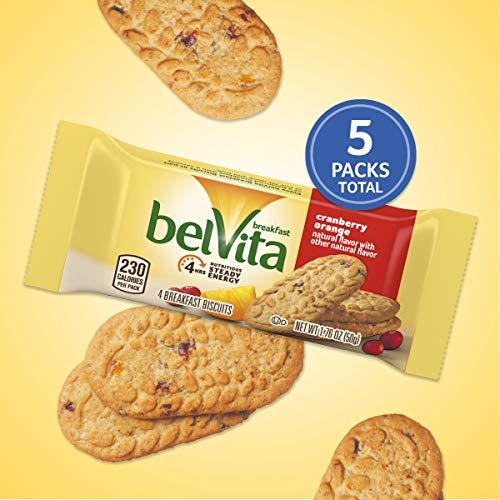 Belvita belVita Cranberry Orange Breakfast Biscuits,(5 Biscuits Per Pack)(Pack of 5)