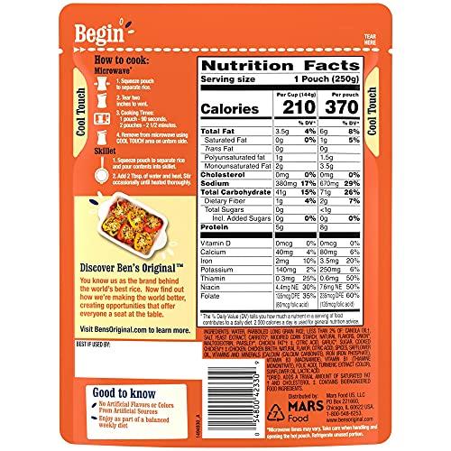 BEN'S ORIGINAL BEN'S ORIGINAL Ready Rice Roasted Chicken Flavored Rice, Easy Dinner Side, 8.8 oz Pouch (Pack of 12)