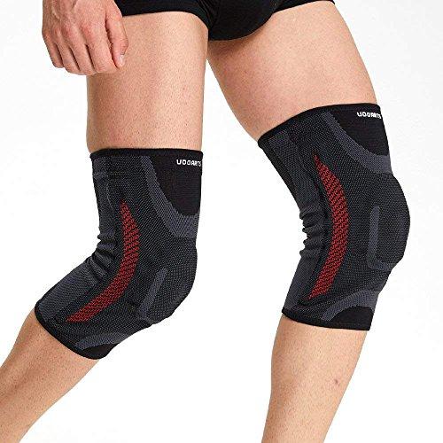 UDOARTS Udoarts Sports Knee Compression Sleeve Support(1 pair) (Red, XXL)