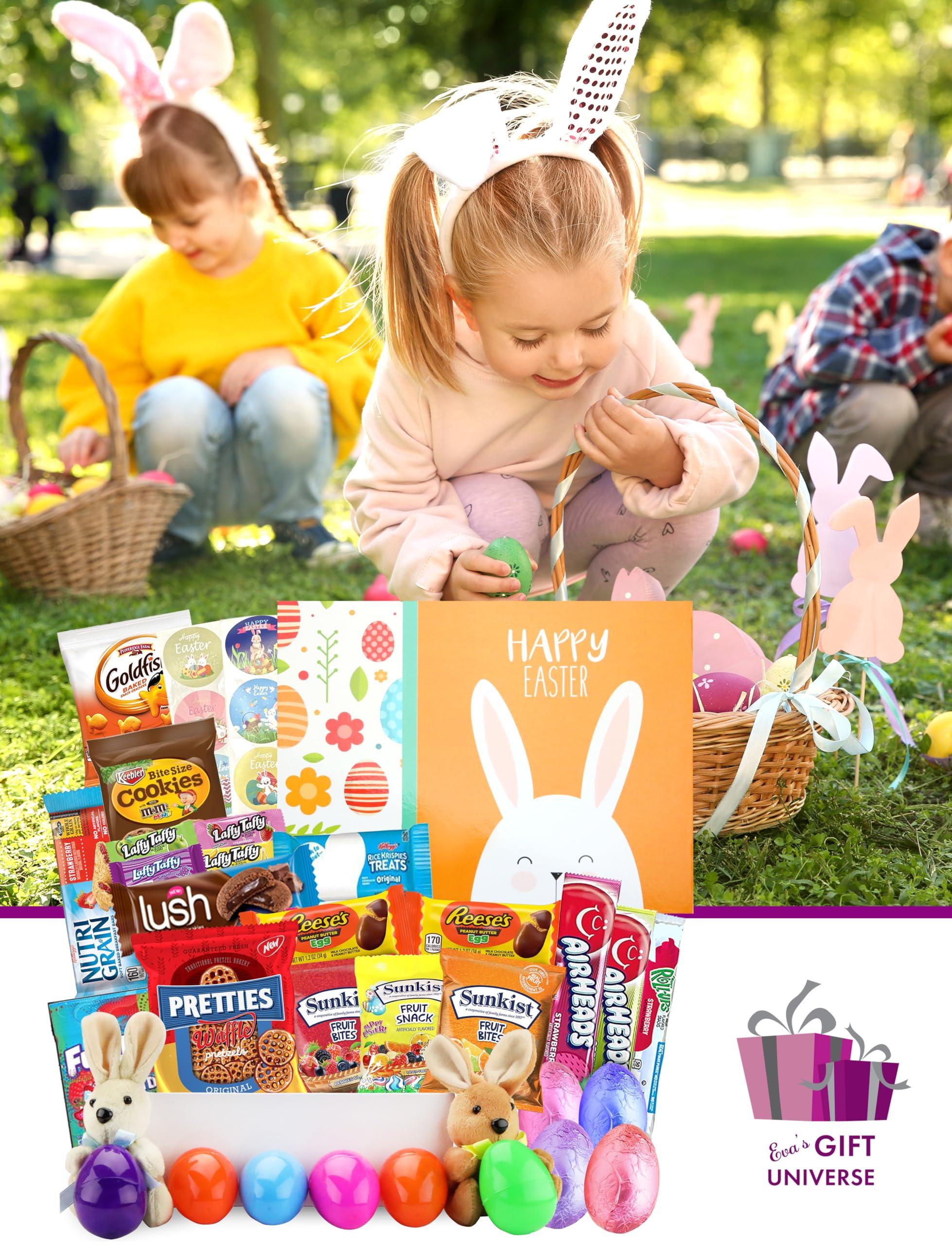 Eva\'s Gift Universe Eva\'s Gift Universe Easter Care Package (41 Count) Filled with Candy Chocolate Cookies and More Gift for Kids Girls Boys College Students