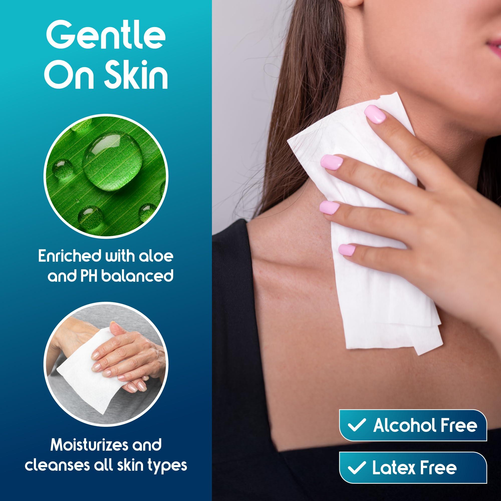 Inspire Inspire Rinse Free Body Wash Wipes | Bathing Wipes, Shower Wipes | Extra Large Adult Wipes With Aloe | Cleansing Adult Wipes | Body Wipes For Women And Men | Disposable Washcloths For Adults Bathing