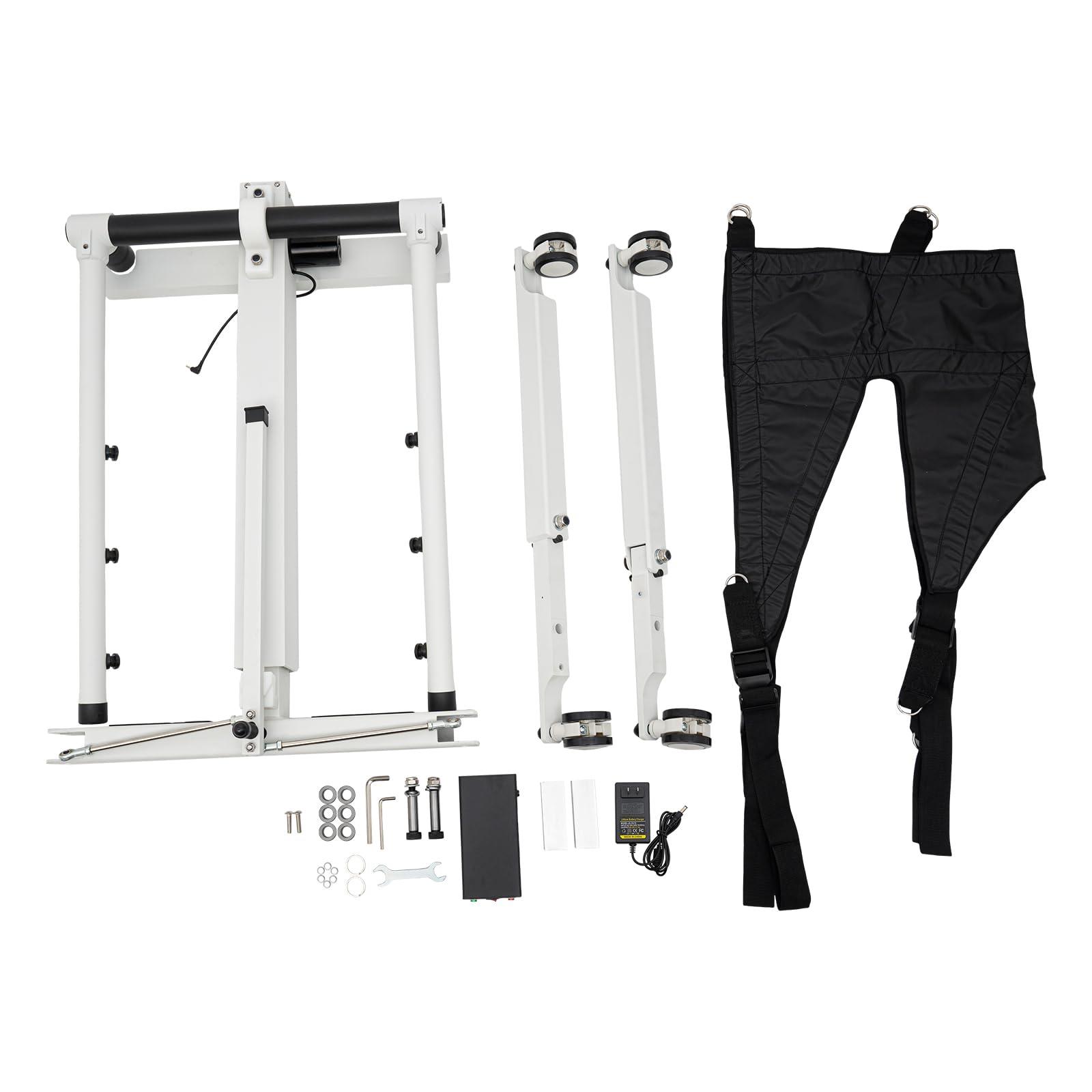 Sallurmose Electric Patient Lift Transfer Chair,Adjustable Portable Patient Lift for Homem,Foldable Patient Lift Aid,Shower Transfer Chair for Seniors/Handicap,Can Be Placed in The Trunk of The Car-Max Load 286.