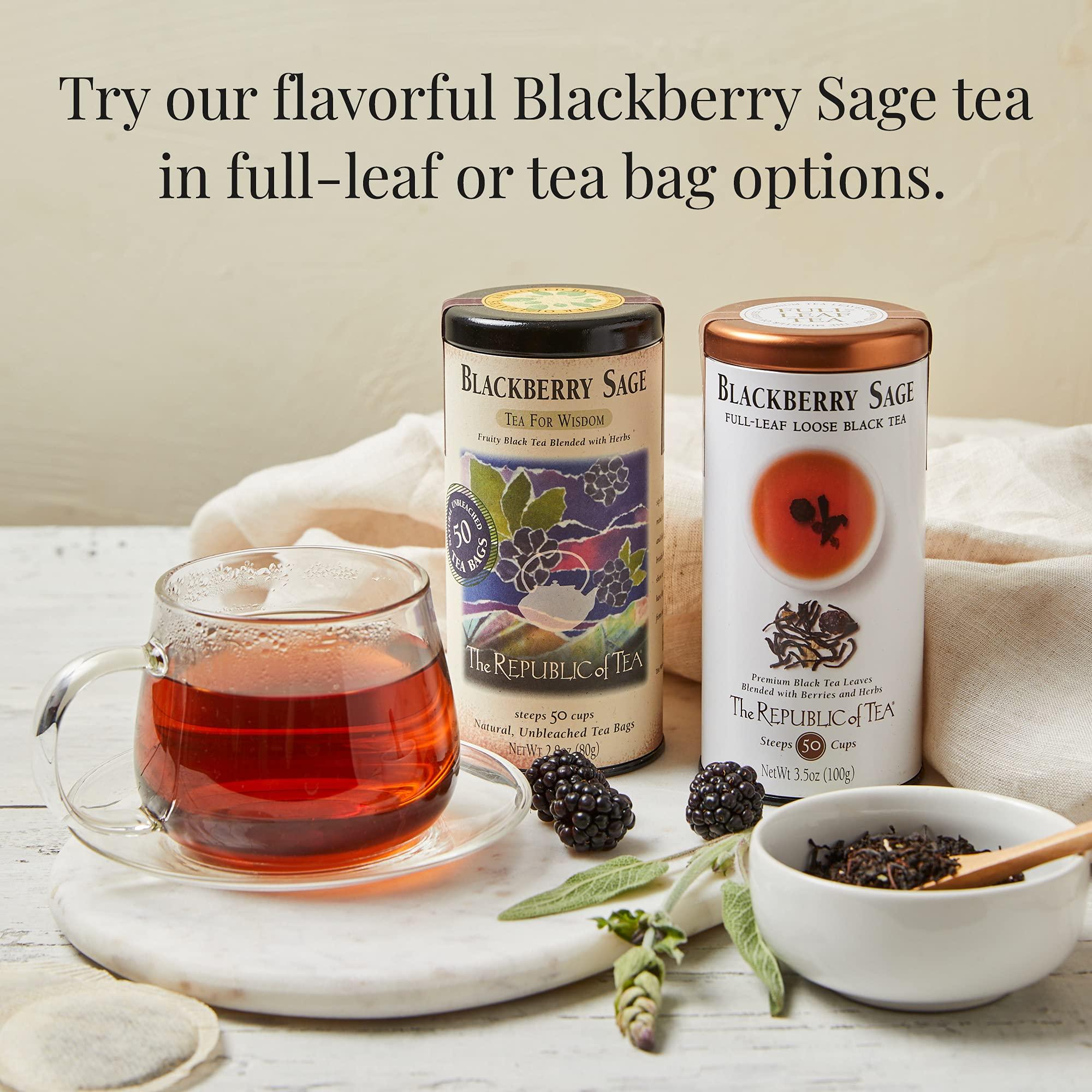 The Republic of Tea The Republic of Tea Blackberry Sage Black Tea | 50 Tea Bags, Gourmet Black Tea