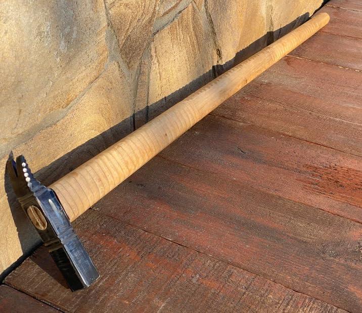 SHAIMPERIAL SHAIMPERIAL Iron Walking Stick Cane, Hiking Walking Cane Iron Forged Hammer Stick, Best Work and Walking, Full Handmade Item, Gift for Man Best Dad Gift,