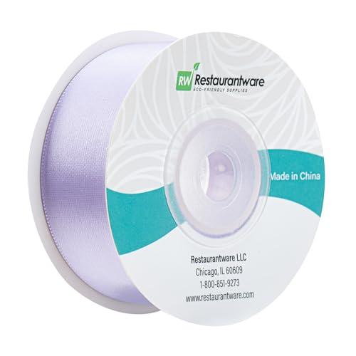 Restaurantware Restaurantware - Gift Tek 10 Yards x 1 Inch Satin Ribbon, 10 Single Faced Fabric Ribbon - Wide, Vibrant, Orchid Purple Polyester Ribbons, Solid Colored, for Gift Wrapping, Crafts, Weddings, Parties