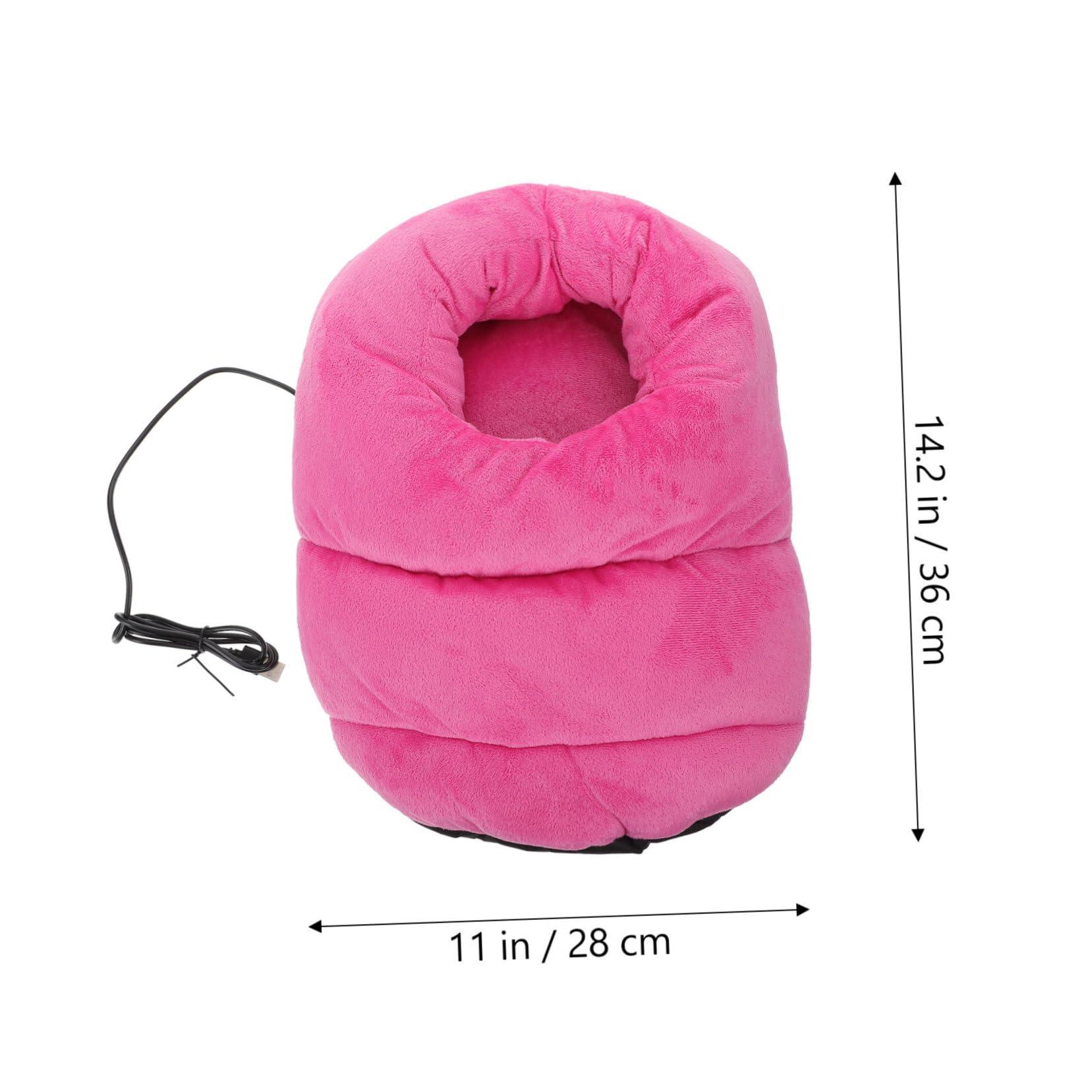 HEALLILY Heating Foot Warmer Heated Foot Warmers Foot Warm Cushion Anti Skid Plush Shoes Foot Warmer mat Electric Foot Massagers Heater Shoes Boots Electro-Thermal Office Super Soft Fleece