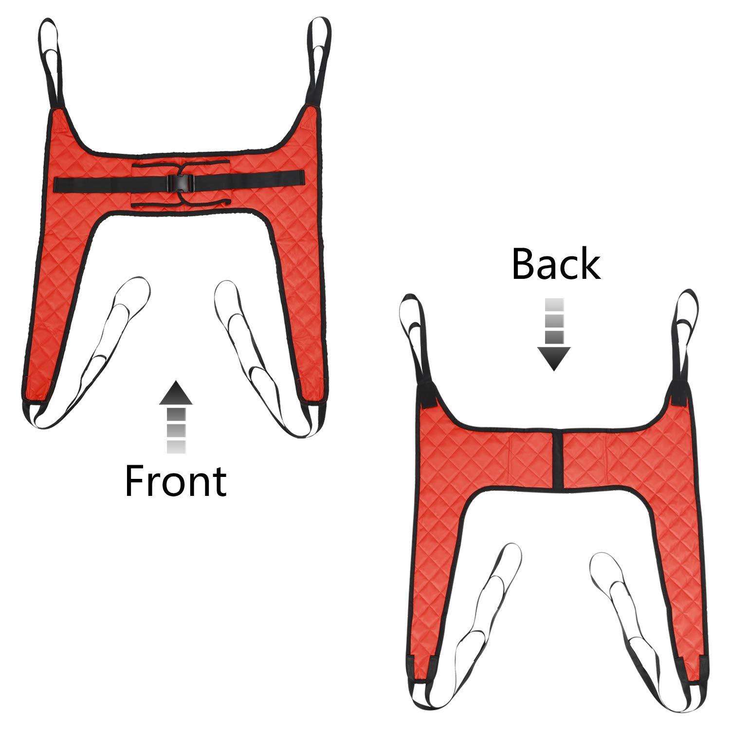 FSUHHIAD Fushida Hoyer Lift Sling,Commode Patient Lift Slings Medical Transfer Sling for Patients Shower Bath,Large Toileting Sling,Lift Sling for Elderly Bariatric,Divided U Slings Fit Invacare/Hoyer Lift,XL