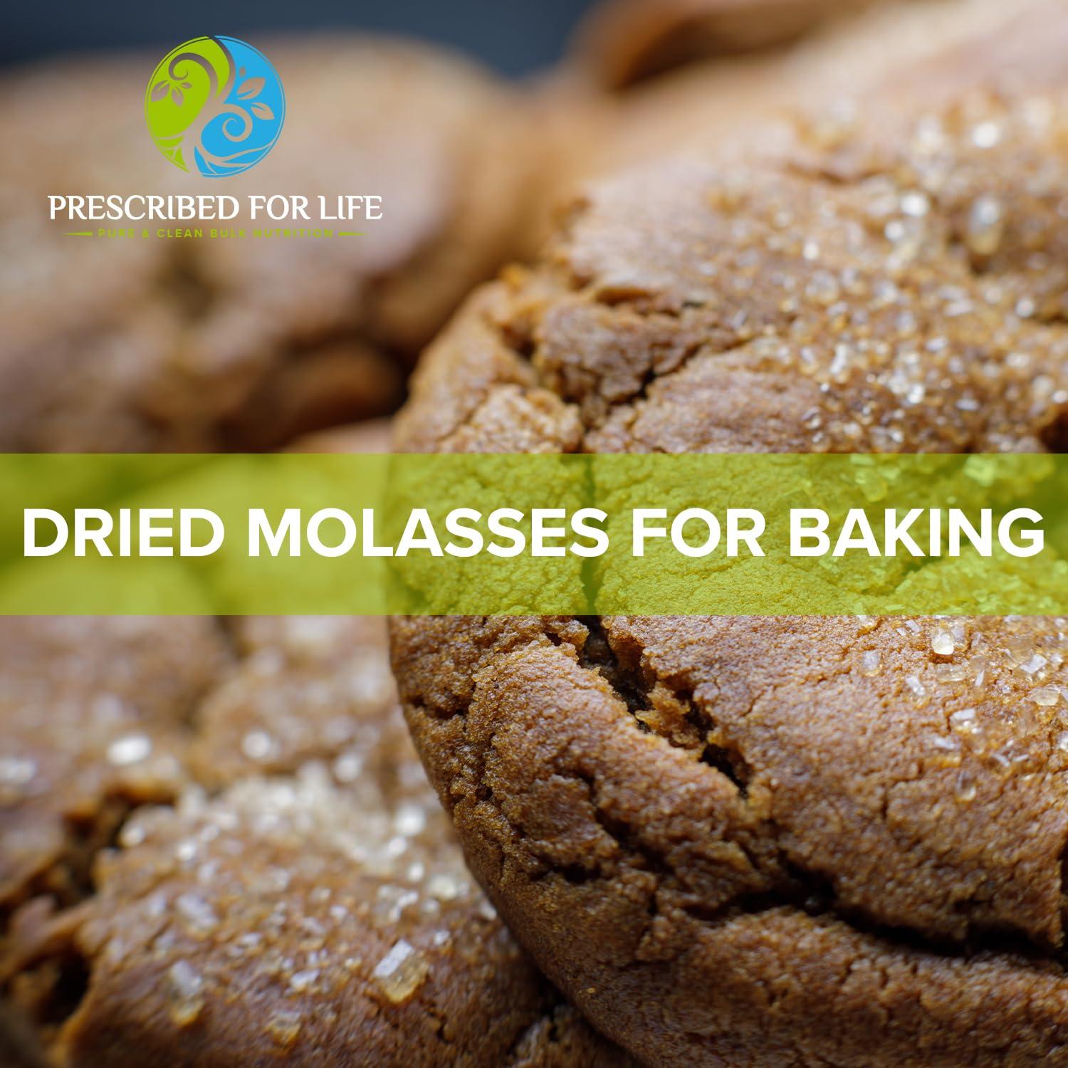 Prescribed For Life Prescribed for Life Molasses Powder, Natural Unsulfured Blackstrap Molasses, Rich in Iron, Vitamins, and Minerals, Gluten Free, Vegan, Non GMO (12oz / 340g)