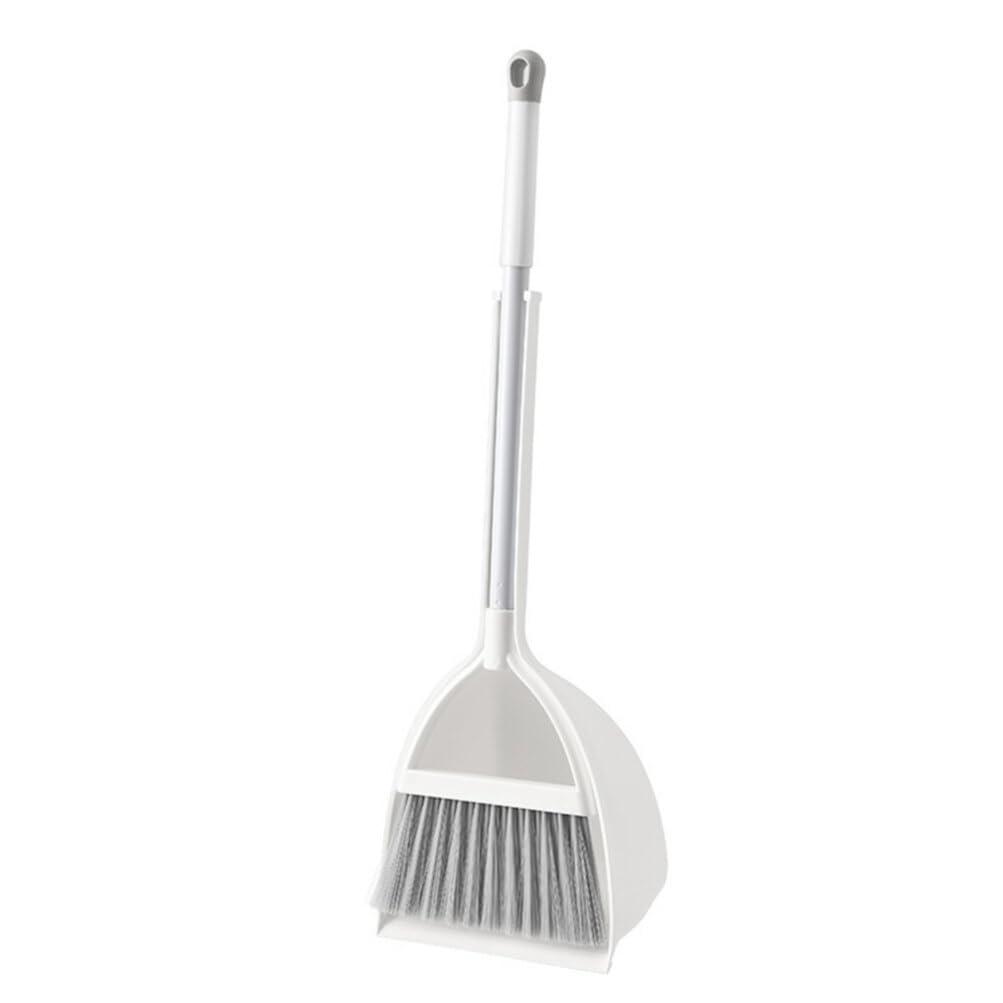 Ipetboom Dustpan Brush Set Mini Broom with Dustpan Little Housekeeping Helper Handle Upright Dustpan Floor Sweeping Tool for Home Office Shop Kitchen