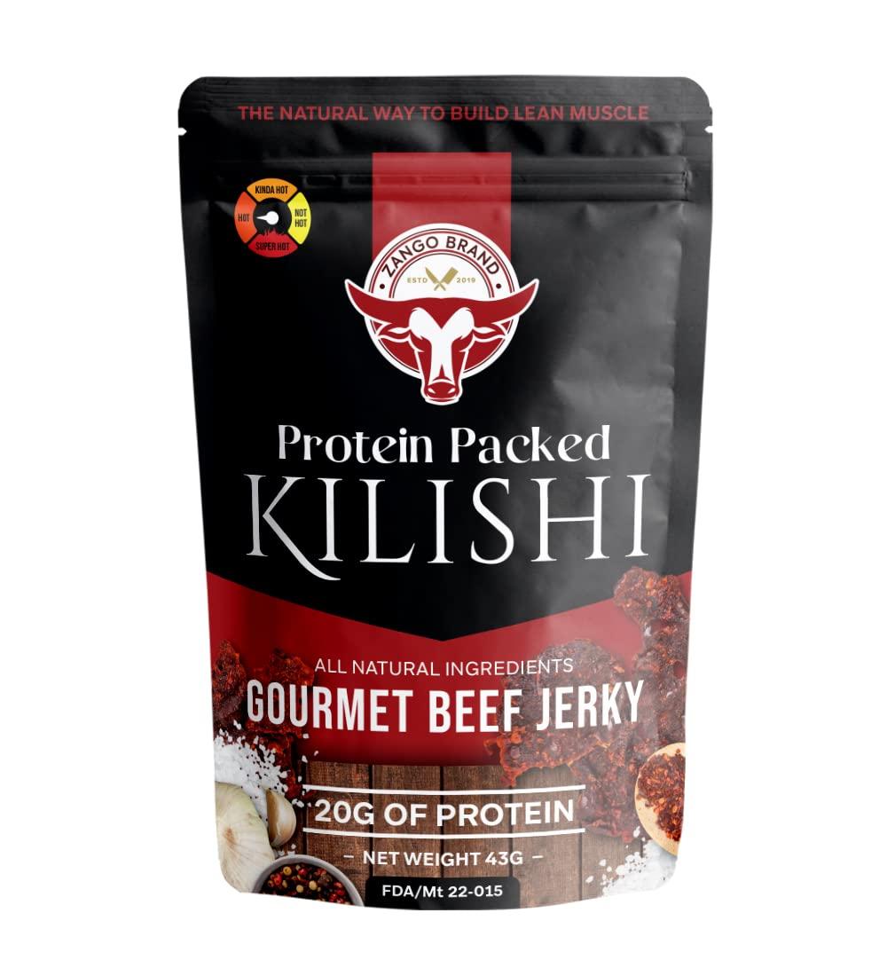 The Zango Company Ltd Kilishi. Spicy - Hot - Original Premium Gourmet Beef Jerky. High Protein. Less fats & Carbs. Paleo and Keto Friendly 1.5Oz