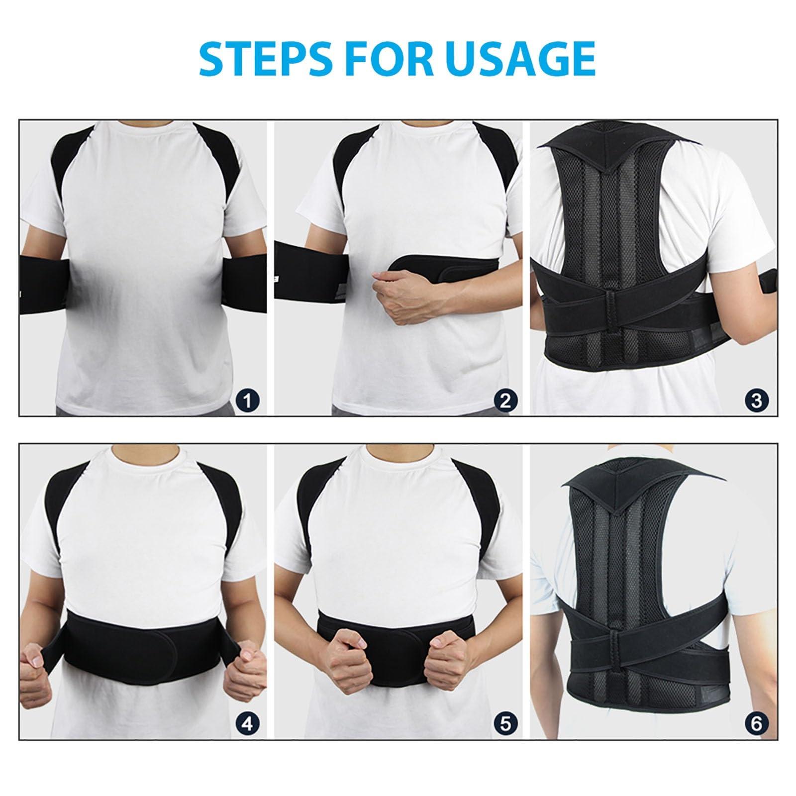 KagakU KagakU New Upper Back Posture Corrector Posture Clavicle Support Corrector for Women and Men Back Lumbar Support Shoulder Posture Support for Improve Posture Provide (Color : White, Size : 3XL)