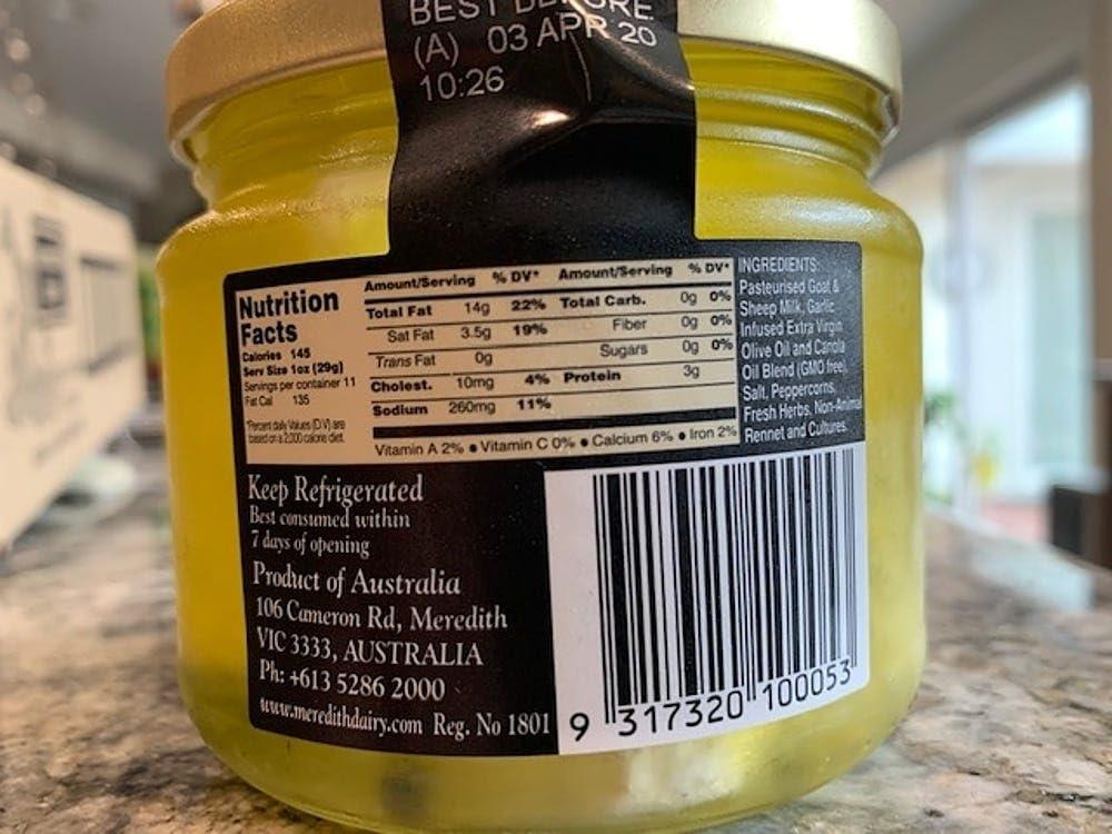 Generic Generic Meredith Dairy Marinated Goat & Sheep Cheese, 11.3OZ, 6 Pack