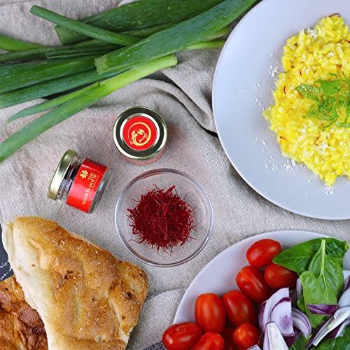 The Saffron House The Saffron House All Red All Natural Genuine Saffron Threads in glass jars - Premium Grade A Saffron (0.1 Ounces - 3 Grams)