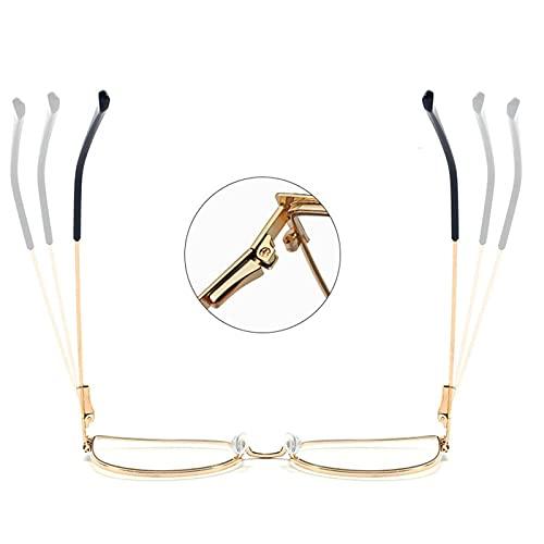 willochra Invisible Transition Photochromic Bifocal Reading Glasses Women Trendy Cat Eye Readers Bifocal Sunglasses (BLACK GOLD, 300)