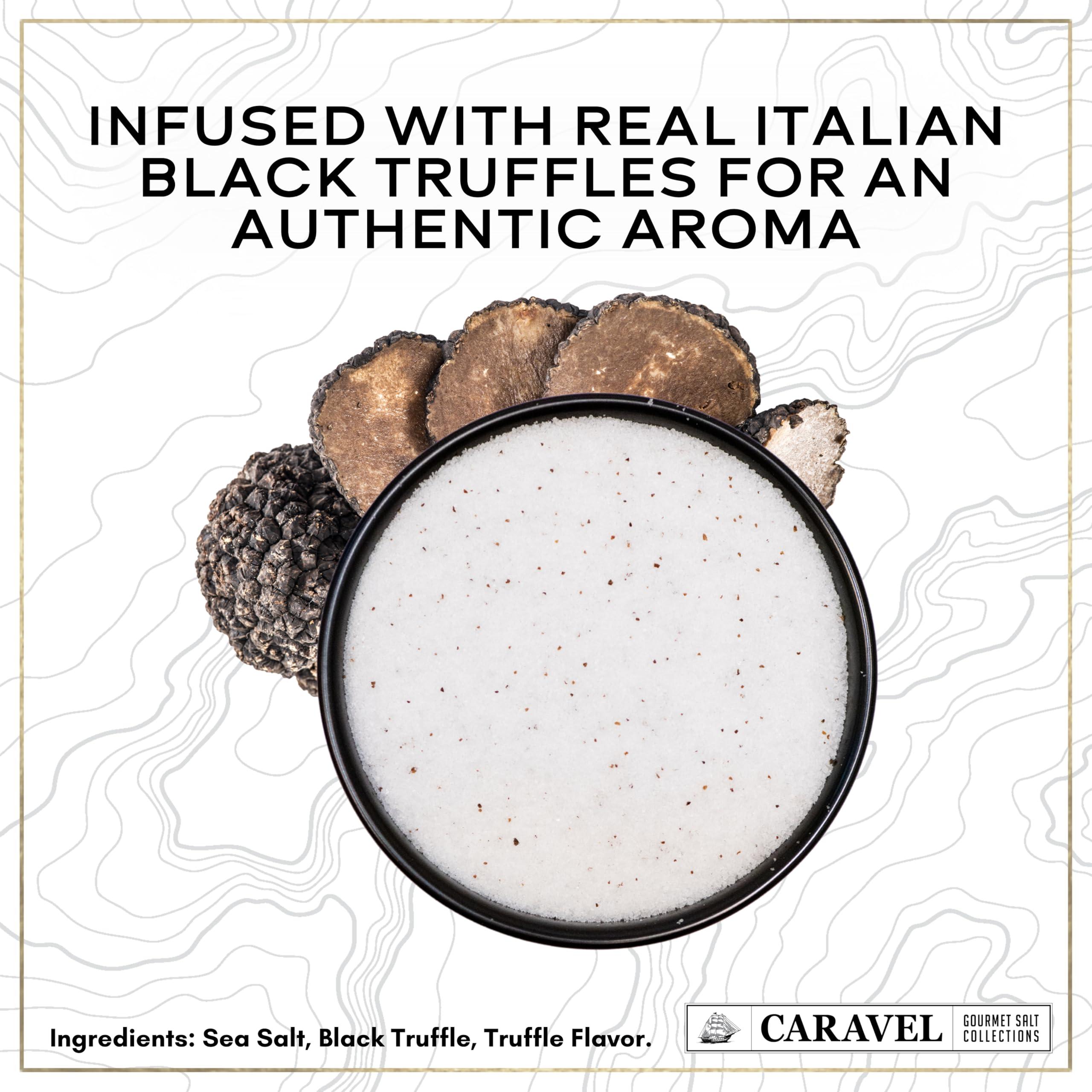 Caravel Gourmet Truffle Sea Salt - 4 oz Jar 3-Pack