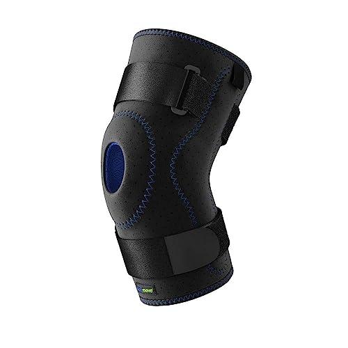 Actimove Actimove Sports Edition Knee Brace Adjustable Horseshoe, Simple Hinges, Condyle Pads | Left & Right Compatible Knee Support for Meniscus Tear, Pain, ACL, MCL, Injury Recovery| Men & Women, Black, Medium