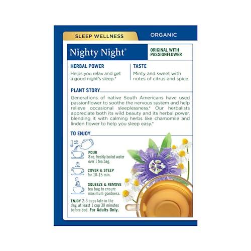 Traditional Medicinals Traditional Medicinals Organic Fair Trade Certified Nighty Night Herbal Tea 16 Count (Pack of 6)