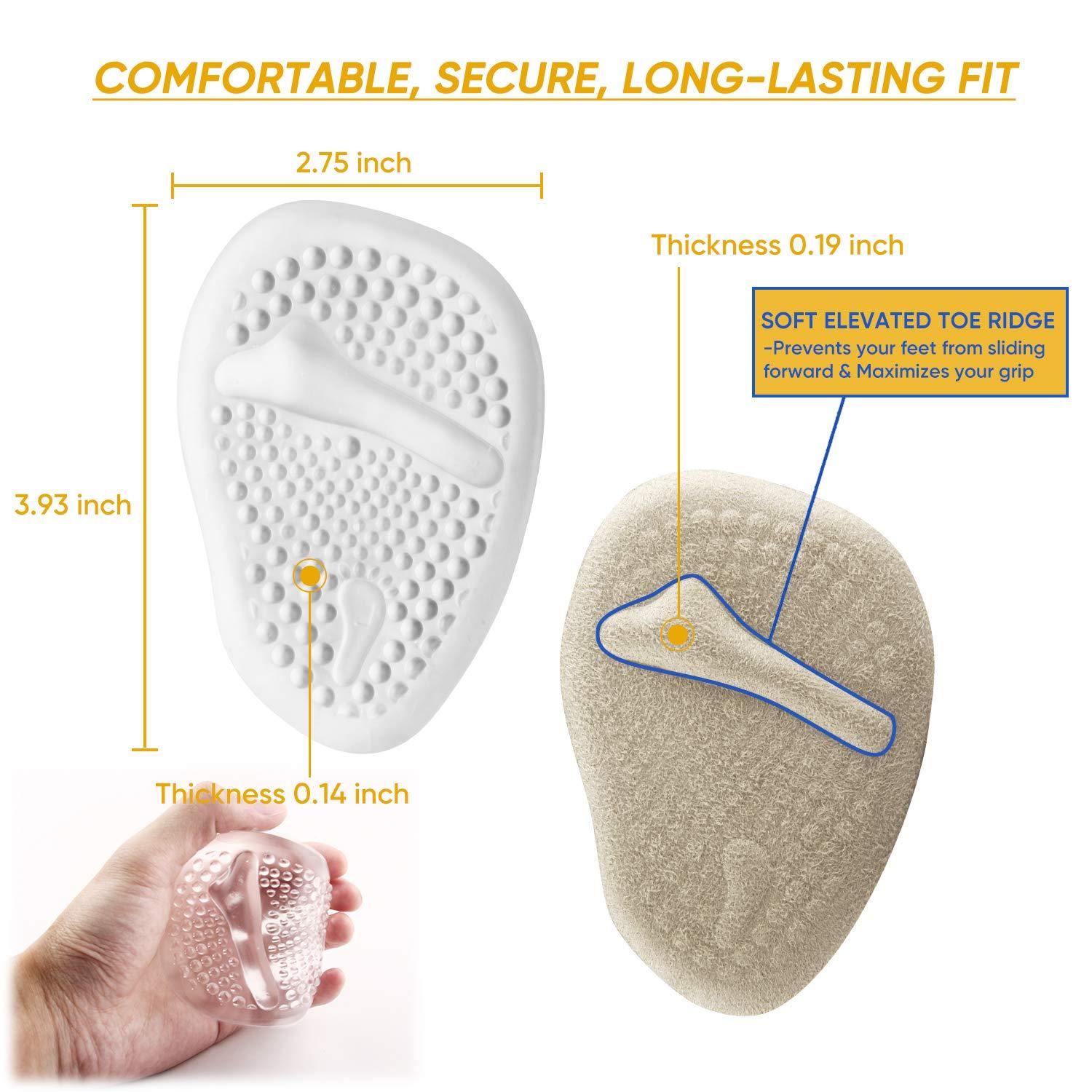 ONUEMP ONUEMP Heel Grips, High Heel Cushion Inserts for Too Big Shoes, Reusable Anti-Slip Shoe Pads Foot Insoles and Metatarsal Pads for Women, Heel Blister Prevention - 6 Pairs