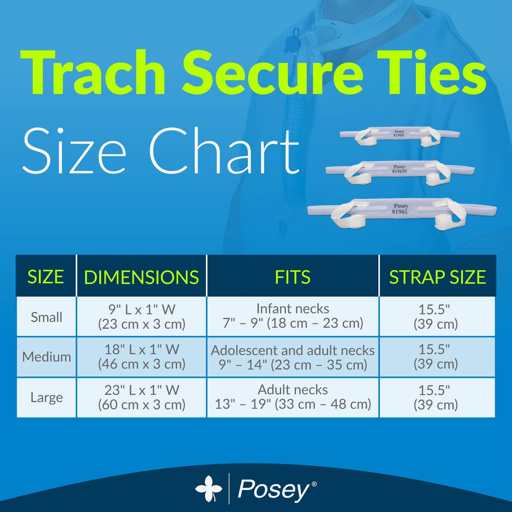 Posey Posey 8196S Trach Tube Secure Tie, Small Size, Pack of 12
