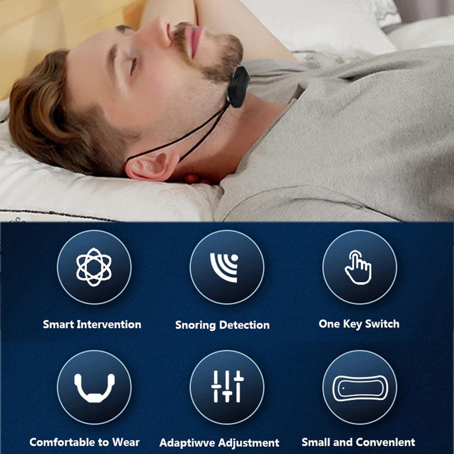 XARONF XARONF Smart Throat Anti Snoring Device Electric Variable Speed Anti Snoring Devices Electric Intelligent Massage Snore Stopper Snore Solution for Men and Women