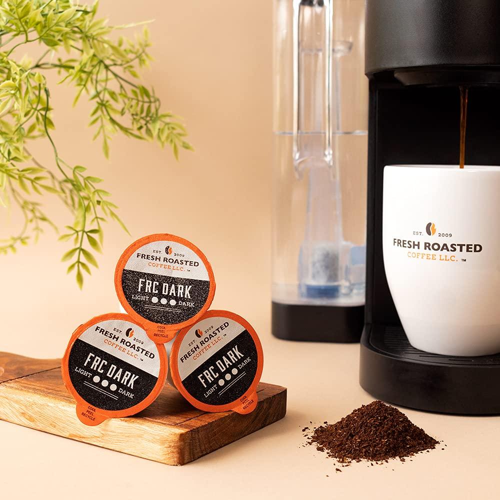 Fresh Roasted Coffee Fresh Roasted Coffee, Dark Roast Blend Variety Pack, K-Cup Compatible, 96 Count
