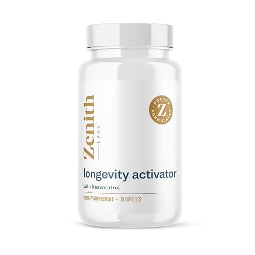 Zenith Labs Zenith Labs Longevity Activator Anti-Aging Supplement Dietary Supplement, Natural Antioxidants with Resveratrol - Supports Immune Function and Healthy Memory