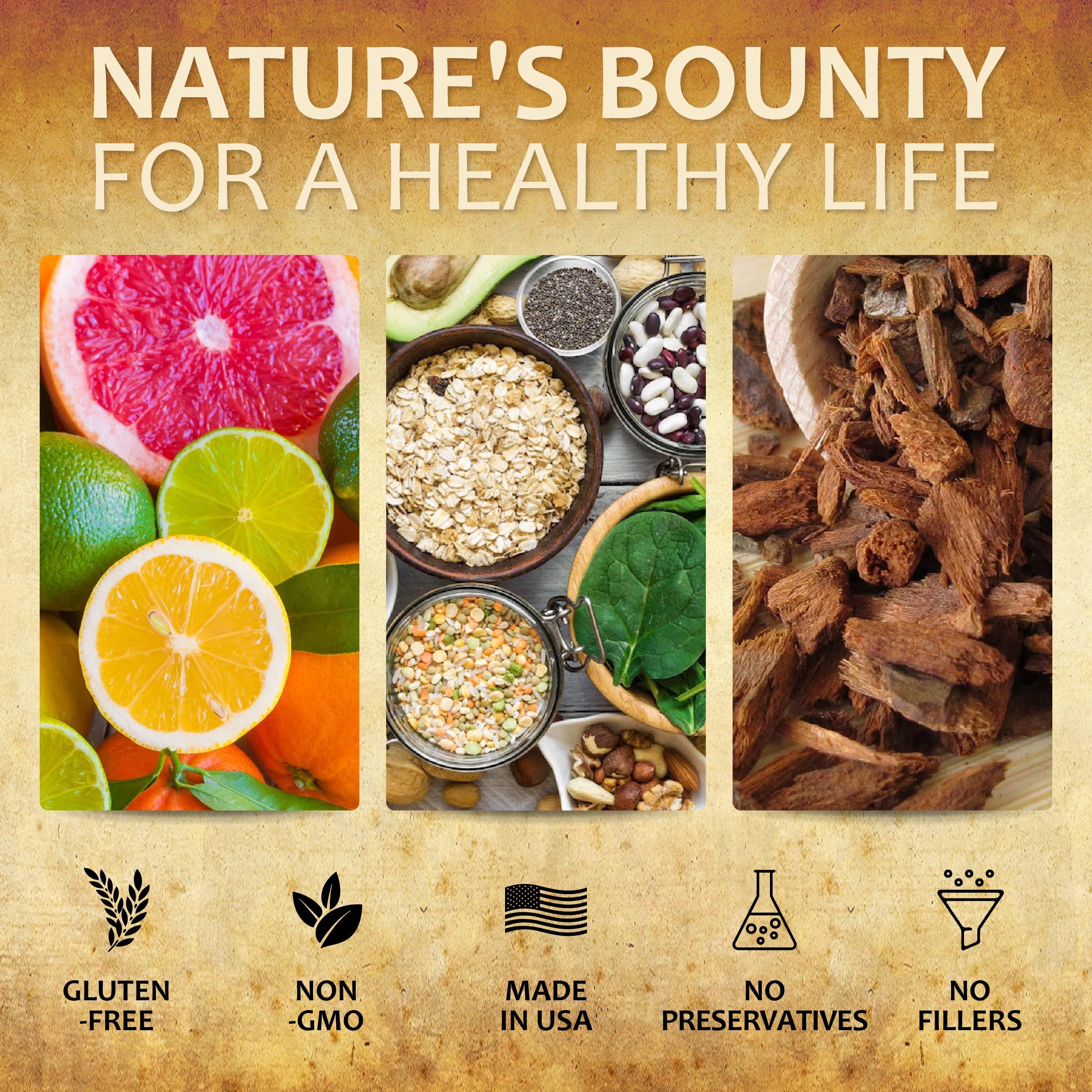 HERBALICIOUS HERBALICIOUS Quinine Immune Guard - Quinine Capsules Supplement with Vitamin C, D3, Zinc - for Muscle Cramps Relief & Stomach Wellness - Non-GMO Cinchona Bark Herbal Supplements - 500mg, 60 Capsules