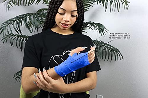Endure Industries Endure Cohesive Bandage Wrap, Self Adherent Wrap Medical Tape, Adhesive Flexible Breathable First Aid Gauze, Stretchable and Ideal for Athletic Use (1 Inches Width x 5 Yards Length) Pack of 6