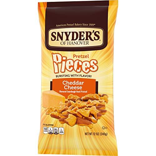 Meiji Snyder's of Hanover, Cheddar Cheese Pretzel Pieces, 12oz Bag (Pack of 3)