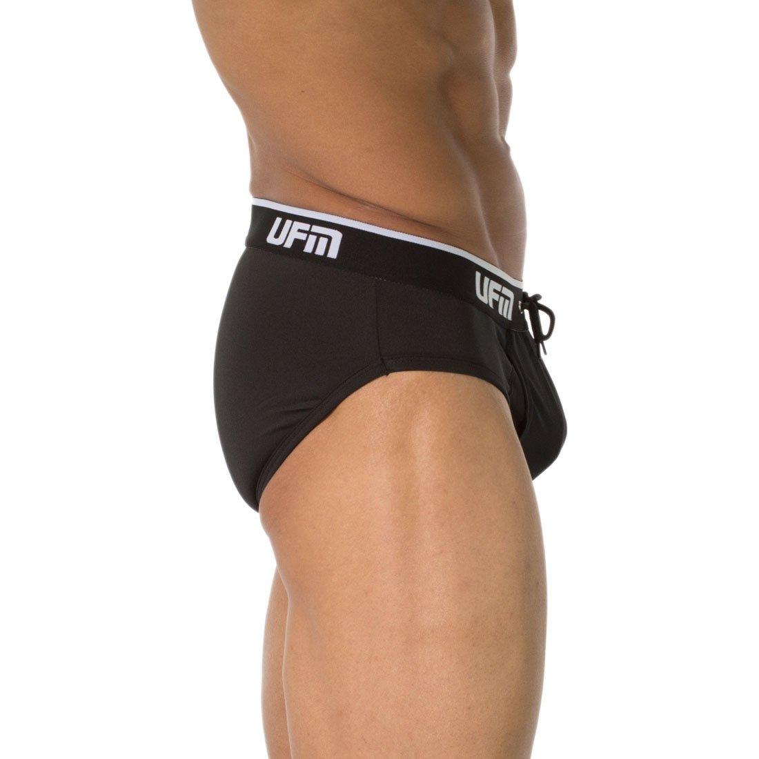 UFM UFM Mens Viscose Brief w/Patented Adj. Support Pouch Underwear for Men Black 43-46