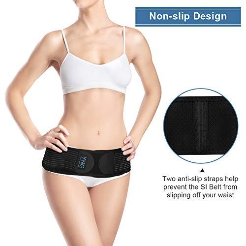 Yosoo Health Gear Sacroiliac Hip Belt for Women and Men, SI Joint Belt Support with Double-Layer Elastic Straps, Sacroiliac Support Belt for Sciatica, Pelvis, Lumbar, SI Joint Pain Relief